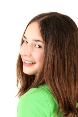 Smiling teenage girl clipart