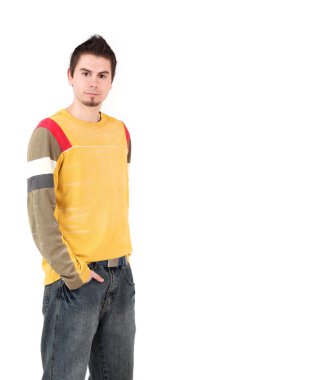 Standing young male clipart