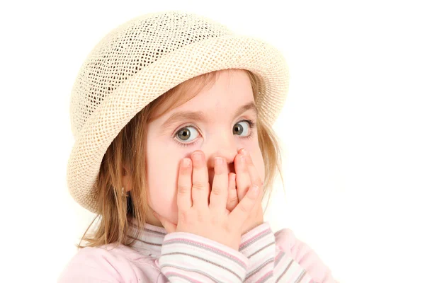 Young girl in hat — Stock Photo, Image