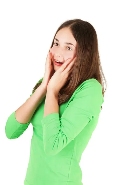 Surprised teenage girl — Stock Photo, Image