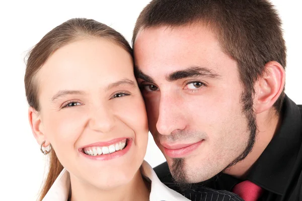 Young couple closeup — Stock Photo, Image