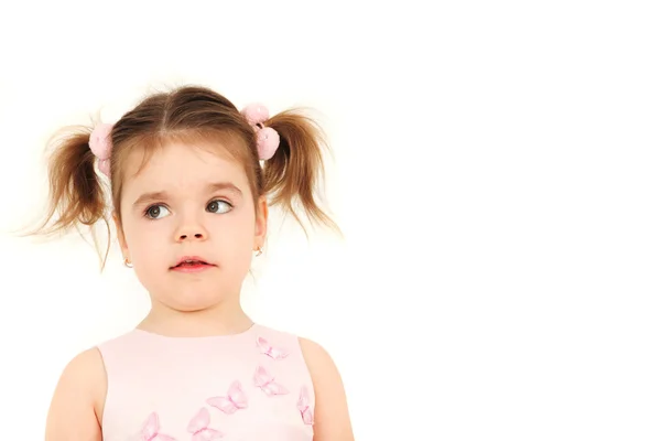 Little girl in pink — Stock Photo, Image