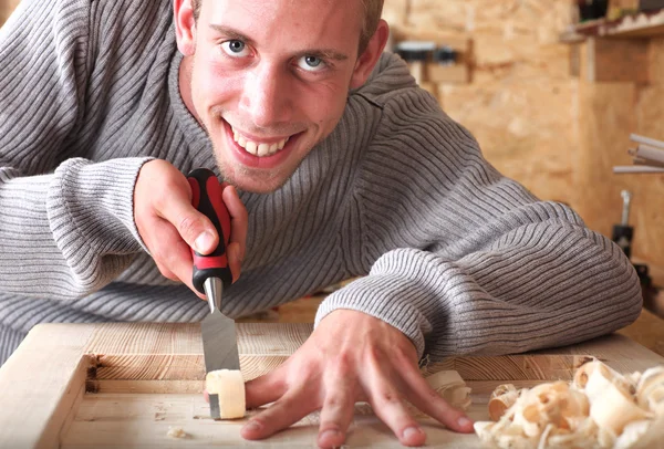 stock image Smiling workman