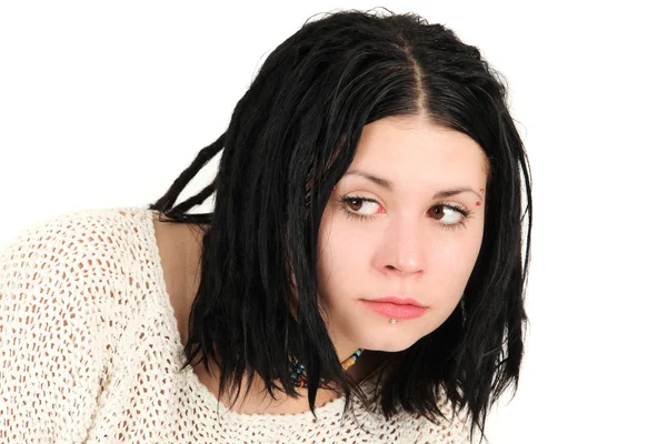Adolescent avec des cheveux tressés — Photo
