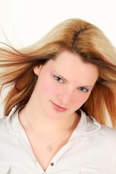 Ładny blond nastolatka — Zdjęcie stockowe
