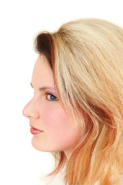年轻的金发女人 免版税图库照片