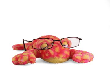 Frog with glasses clipart