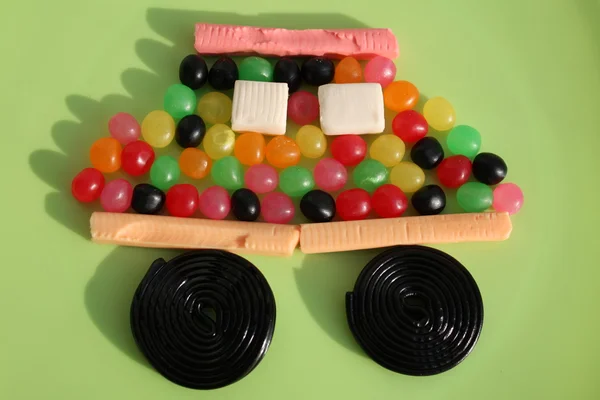 Cukierki samochodu i Lukrecja — Zdjęcie stockowe