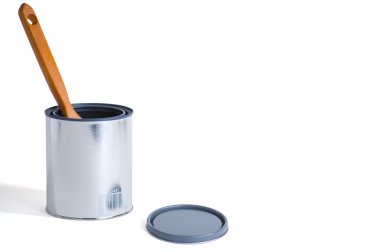 New Paint Can with Brush clipart