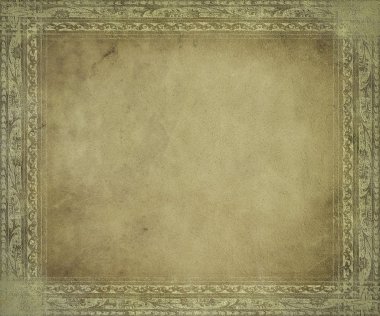 Light antique parchment with frame clipart