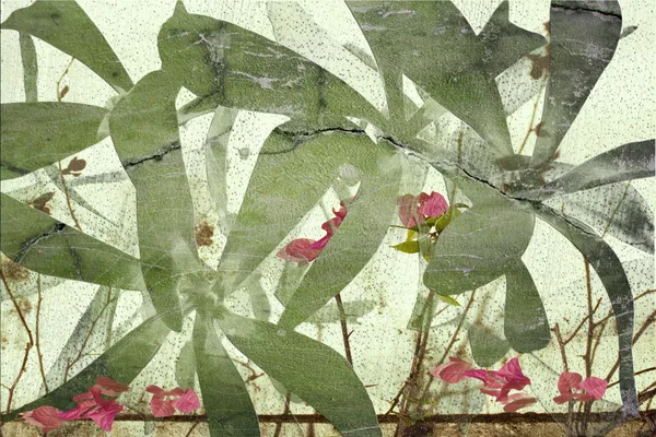Mycket texturerat blomma art print — Stockfoto