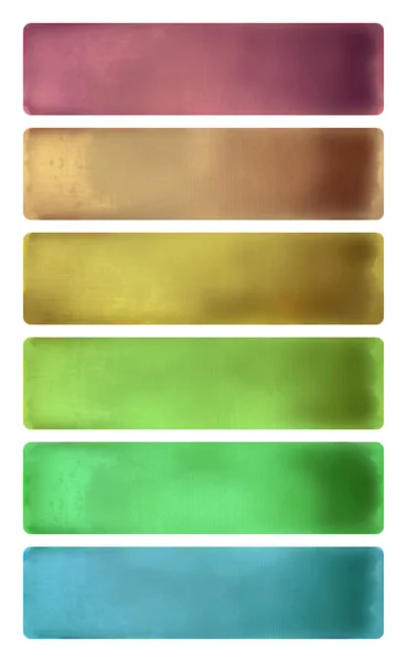Zestaw kolorowych akwarela teksturowanej transparent — Zdjęcie stockowe