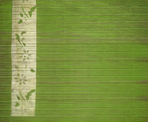 Banner de bambu branco floral — Fotografia de Stock