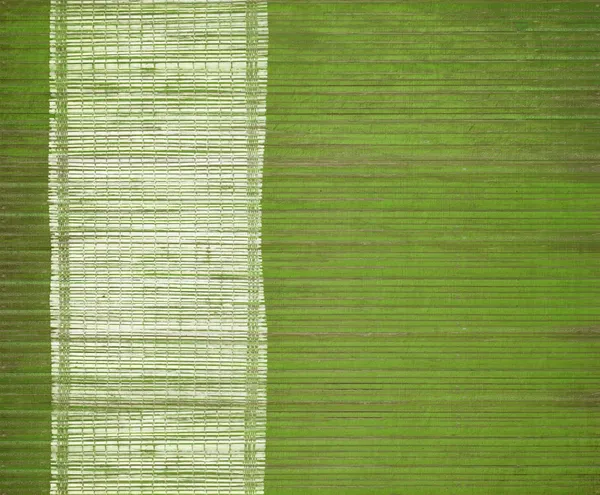 白色 grunge 栏上绿色木板条 — 图库照片