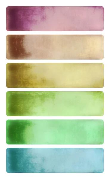 Colorful cloudy watercolor banner set — Stock Photo, Image