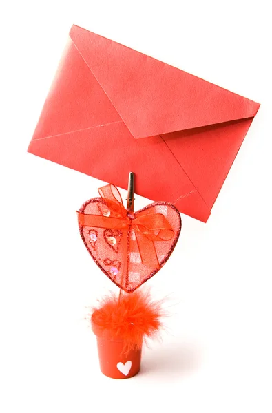 Envelope comemorativo vermelho — Fotografia de Stock