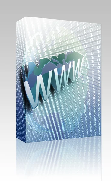 WWW Internet box package — Stock Photo, Image