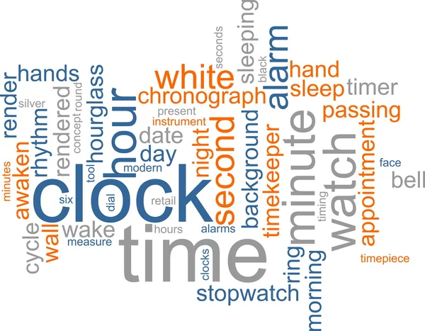 Clock word cloud — Stock Photo, Image