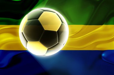 Gabon dalgalı futbol bayrağı