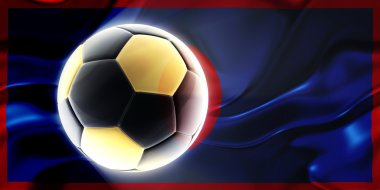 Guam dalgalı futbol bayrağı