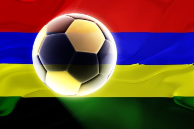 Mauritius dalgalı futbol bayrağı