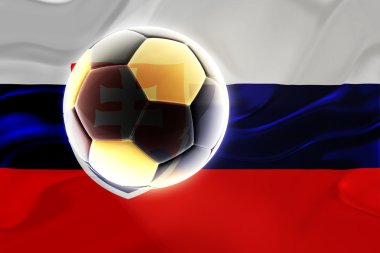 Slovakya dalgalı futbol bayrağı