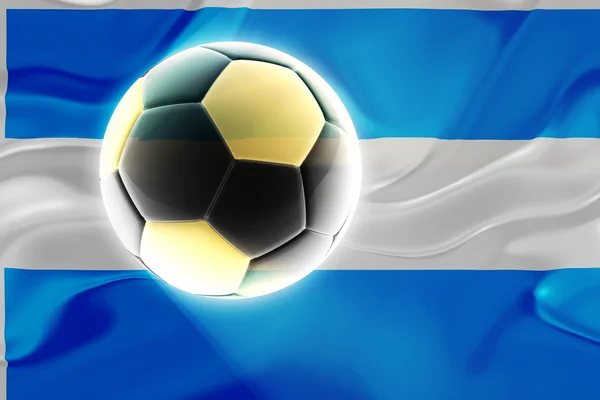 阿根廷国旗波浪足球 — 图库照片