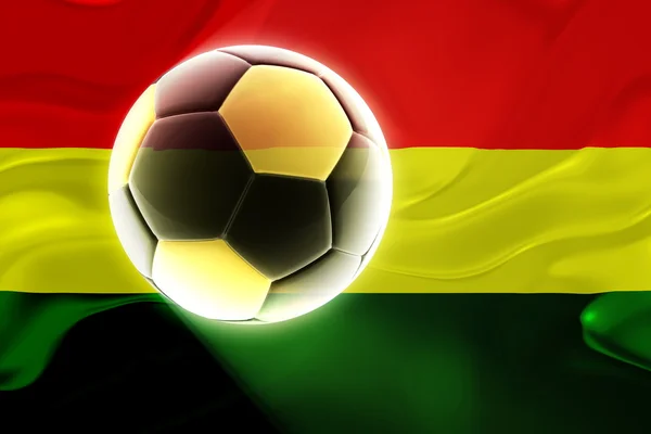 Флаг Боливии по волнистому футболу — стоковое фото