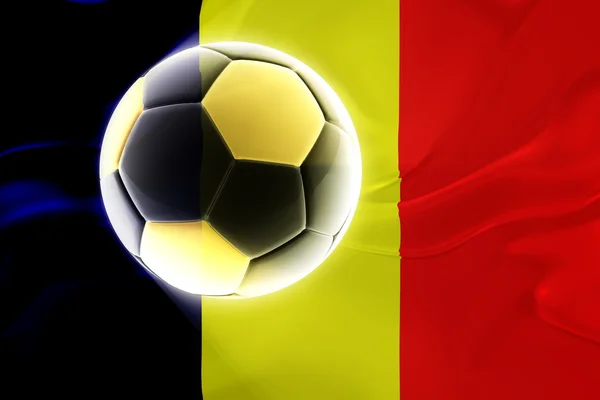 Flag of Chad wavy soccer — Stock Photo, Image