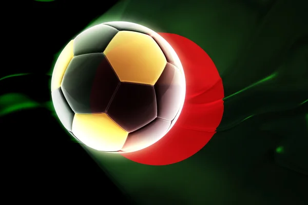 Drapeau du Bangladesh soccer ondulé — Photo