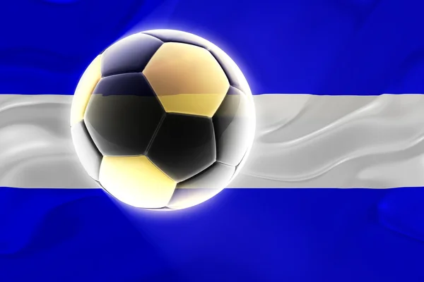Flag of El Salvador wavy soccer — Stock Photo, Image