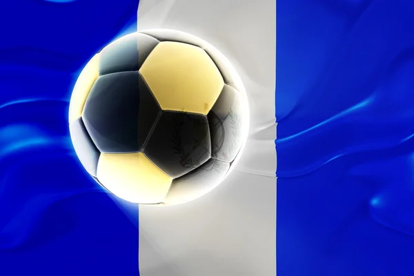 Flag of Guatemala wavy soccer — Stock Photo, Image