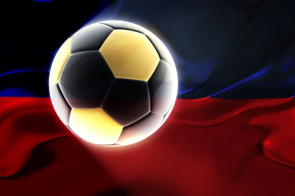 Flagge des haiti welligen Fußballs — Stockfoto