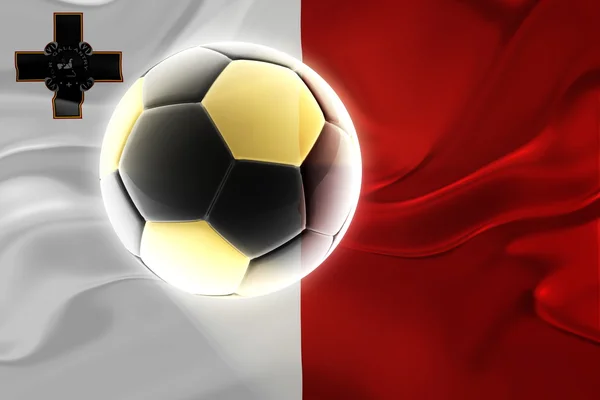Flag of Malta wavy soccer — Stock Photo, Image