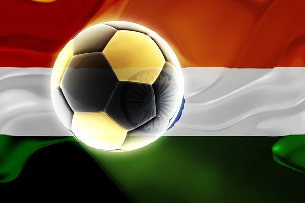 印度波浪足球的旗帜 — 图库照片