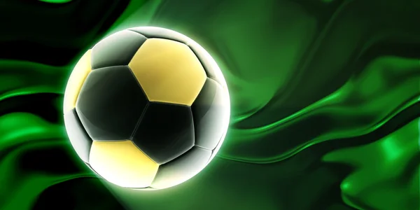 Drapeau de la Libye soccer ondulé — Photo
