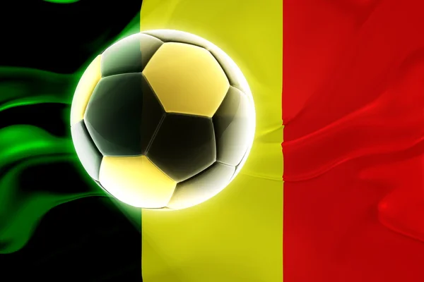 Mali hullámos foci zászlaja — Stock Fotó