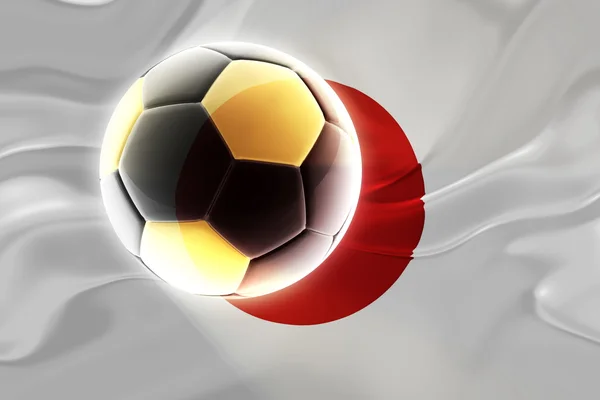 Bandeira do Japão bola ondulada — Fotografia de Stock