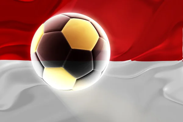 Flag of Indonesia wavy soccer — Stock Photo, Image