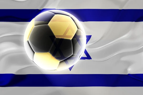 Bandera de Israel fútbol ondulado —  Fotos de Stock