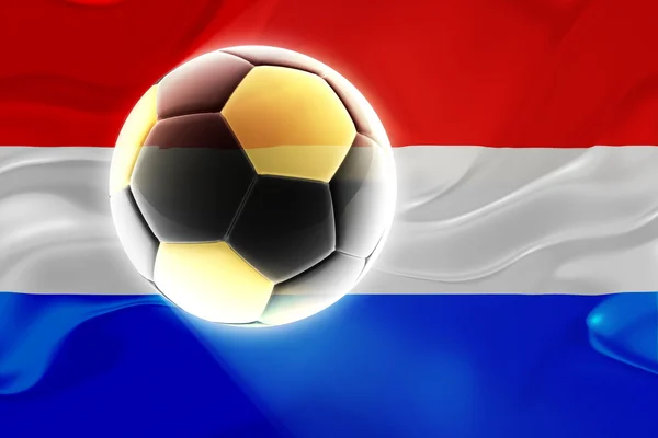 Luxenbourg 波浪足球的旗帜 — 图库照片