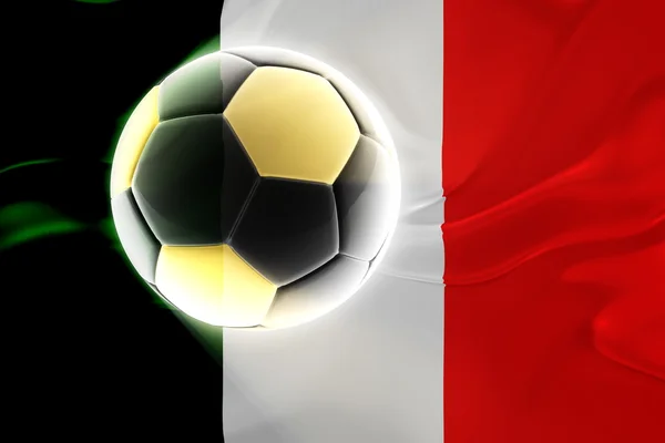 Flagge des welligen italienischen Fußballs — Stockfoto