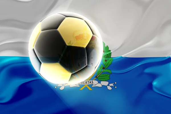 圣马利诺波浪足球的旗帜 — 图库照片