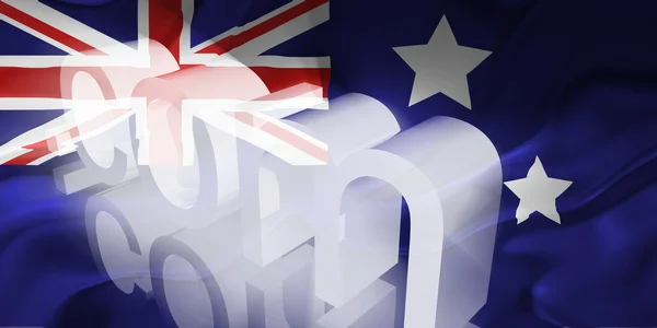 Flag of Australia wavy www internet — Stock Photo, Image