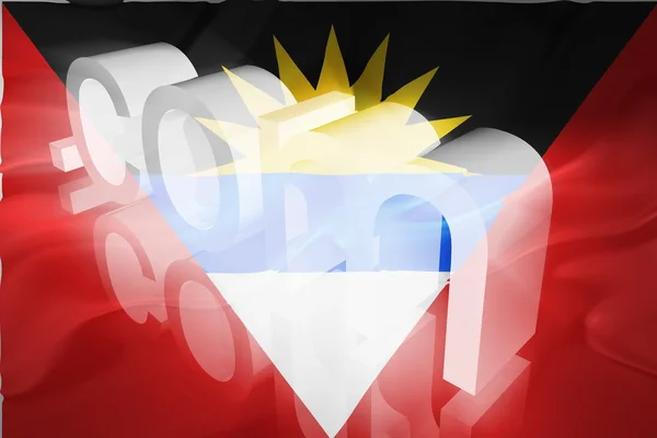 Flag of Antigua wavy www internet — Stock Photo, Image