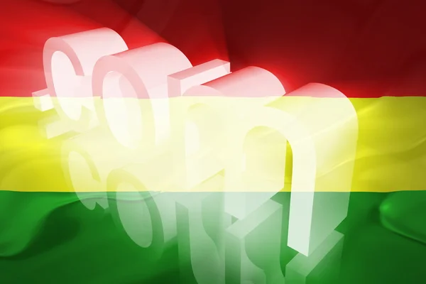 Bandera de Bolivia ondulada www internet — Foto de Stock