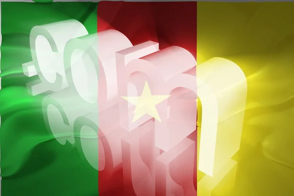 Vlag van Kameroen golvende www internet — Stockfoto