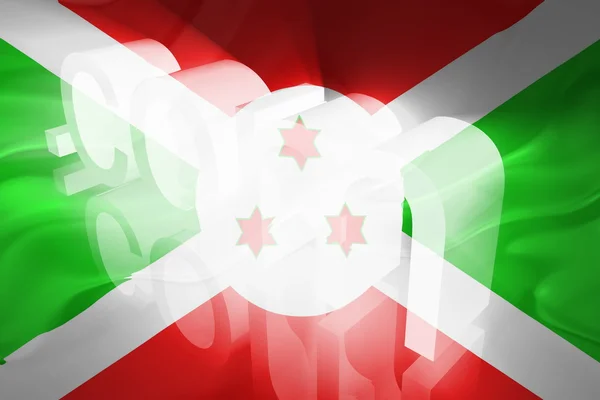 Flag of Burundi wavy www internet — Stock Photo, Image