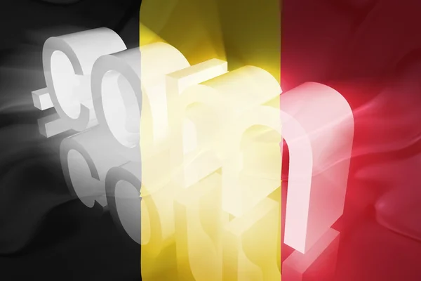 Belgium flag wavy www internet — Stock Photo, Image