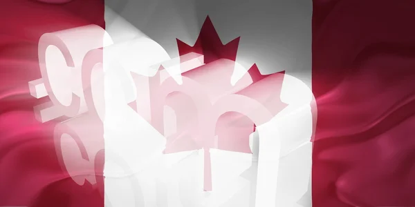 Flag of Canada wavy www internet — Stock Photo, Image
